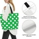 thumbnail image 3 of Fotbe Green And White Polka Dot Bolsa Tote Estética de Lona con Estampado para Mujer - Bolsa Reutilizable de Hombro Casual para Vacaciones, Compras, Trabajo y Gimnasio, 3 of 8
