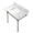 Marble White / Polished Nickel, variant on Kingston Brass KVPB36MSQ1 Monarch 36" Carrara Marble Console Sink with Stainless Steel Legs (8-Inch, 3-Hole), Carrara Marble White/Polished Chrome
