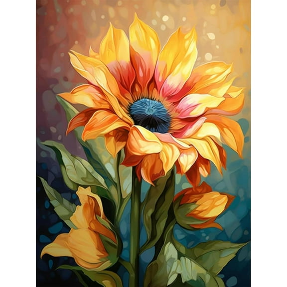5D DIY Diamond Painting Set (Adults) - "Sunflower" Beginner Diamond Art Set, Full Circle Diamond Crafts, Home Wall Decor Gift