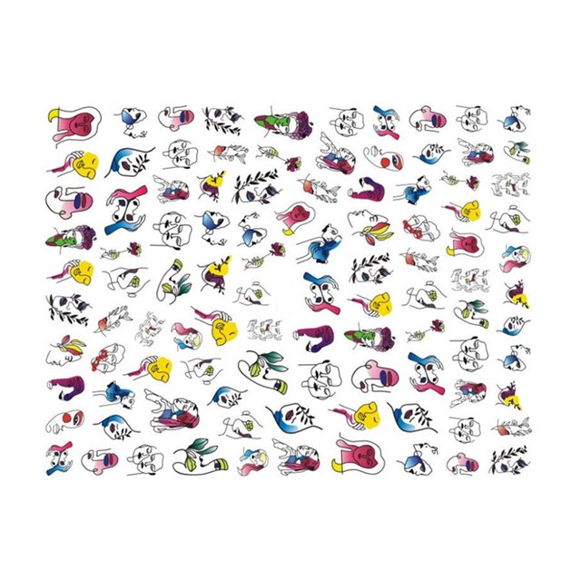 Vogacara Pegatinas para uñas, calcomanías en relieve 3D, impresión de deslizadores de belleza para manicura, decoración DIY, adhesivo, accesorios de Juegos de manicura WG473 Vogacara CE012223-08B