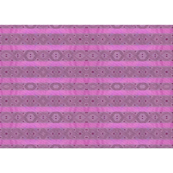 Ahgly Company Machine Washable Indoor Rectangle Transitional Magenta Pink Area Rugs, 5' x 7'