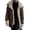 Coffee, variant on Fgnfyis Men Winter Jacket Plus Size Winter Coat Lapel Long Sleeve Padded Jacket Thicken Suede Composite Mens Winter Coats Coffee S