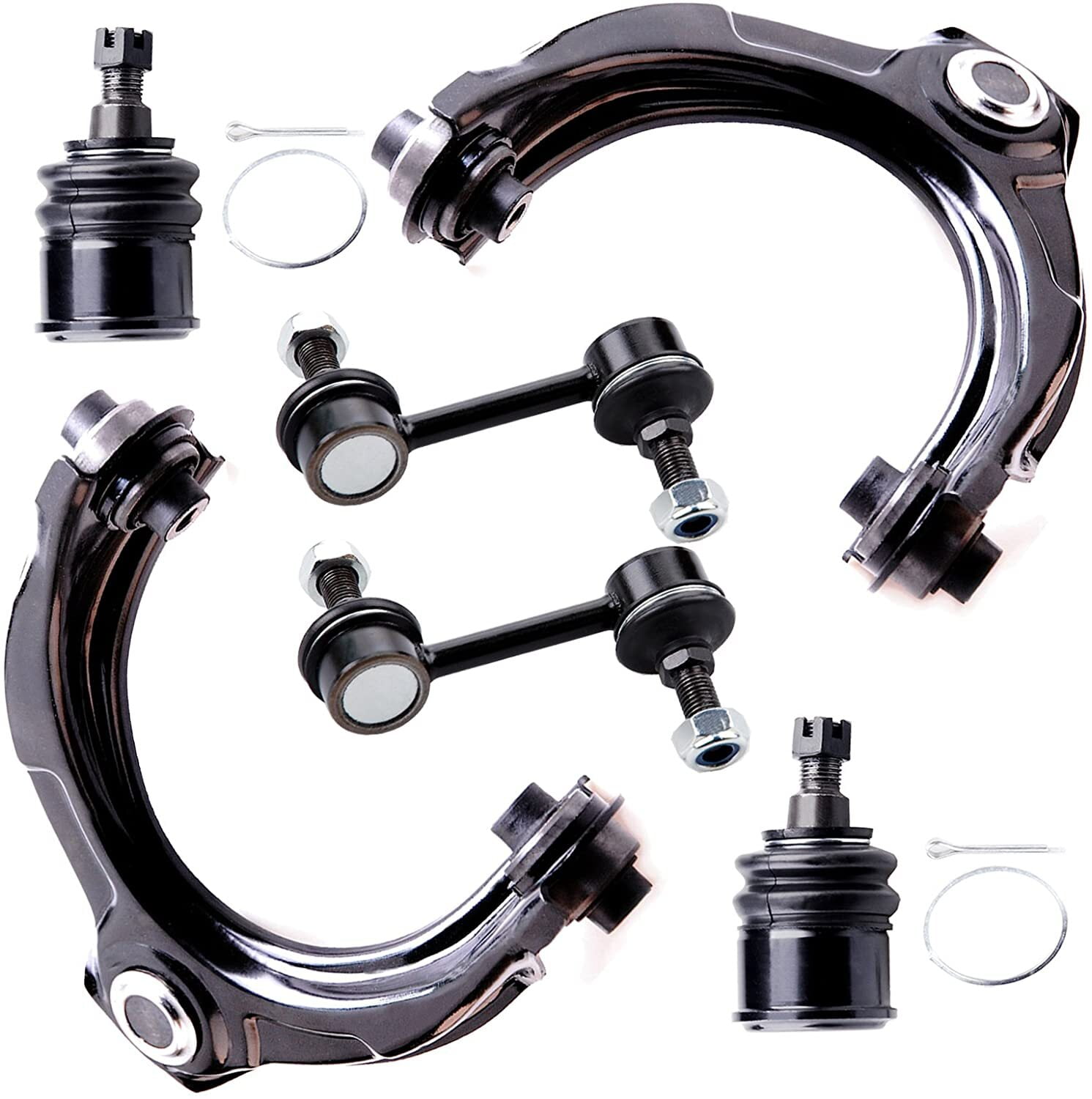 CCIYU Front Left Right Upper Control Arm and Ball Joint Lower Ball