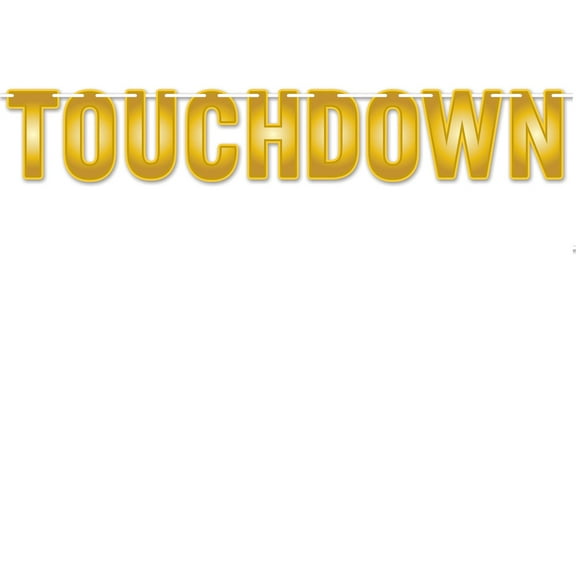 12 Counts Gold and Yellow Touchdown Celebration Streamer 6'