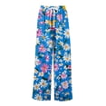 thumbnail image 7 of Dress Pants Women Petite High Waisted Wide Leg Summer Beach Vacation Pants Boho Lounge Casual Palazzo Trousers, 7 of 7