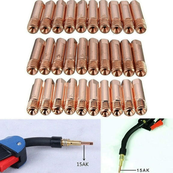 Mig Guns Torches Mb 15Ak Welding Nozzle Dimensional Accuracy M6 Copper Gas Nozzle Mig Mag 0 6Mm 0 8Mm 1 0Mm 1 2Mm 0.6Mm Smile Home