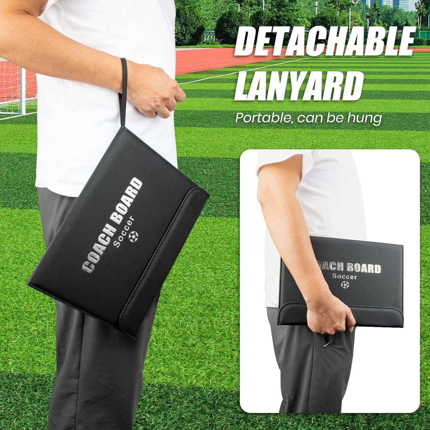 Soccer Coaching Board Soccer Coaches Clipboard Tactical Magnetic Board Kit with Dry Erase, Marker Pen and Zipper Bag (Football Board) (Soccer Coaching Board)