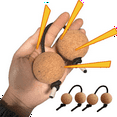 thumbnail image 4 of Shaker 2 Paires Instrument de Percussion Kashaka en Liège Instrument de Percussion Classique Boules Africaines pour Musique, 4 of 7