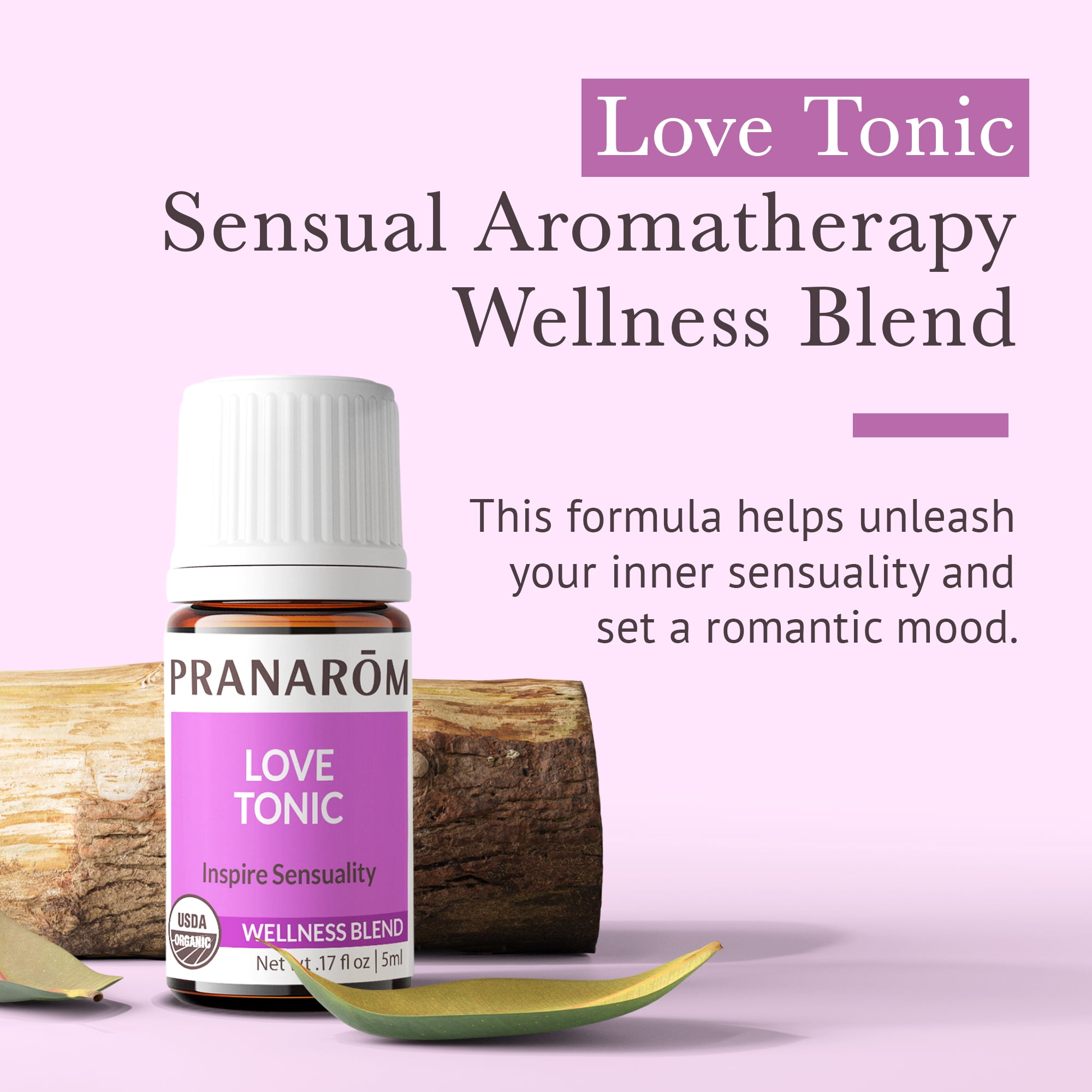 Pranarom - Love Tonic Essential Oil Wellness Blend 5ml - For Aromatherapy Enthusiasts - Relaxation and Sensuality - Certified Organic Ingredients - Pure Essential Oils