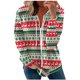 thumbnail image 5 of Moda Mujer Camiseta de manga larga Invierno Navidad Impresión Blusa Con capucha Cremallera Abrigo Tops Fridja  po493, 5 of 7