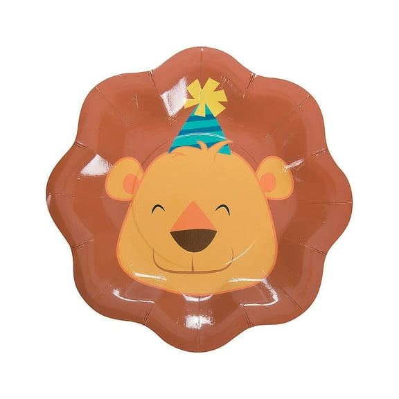 1St Zoo Dessert Plates (8Pc) - Party Supplies - 8 Pieces
