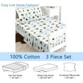 thumbnail image 2 of Ocean Blue Whale Ships Sail Monkey Island 3 Piece White Cotton Toddler Sheet Set, 2 of 7