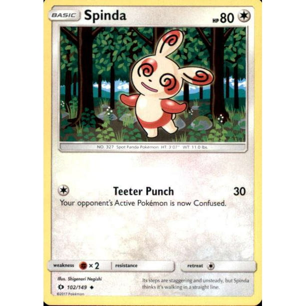 Pokemon Sun Moon Base Set Spinda 102 Walmart Com