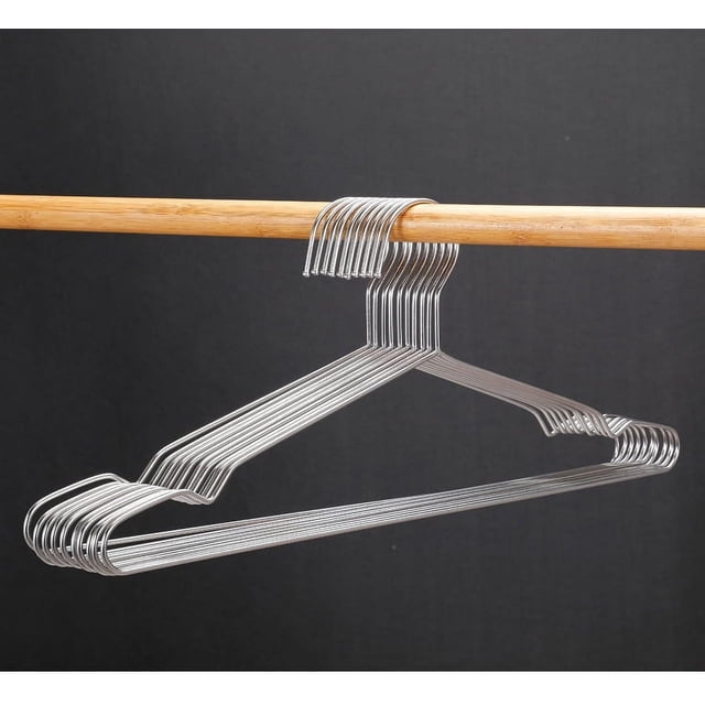 Percha de acero inoxidable engrosada, bola de acero, percha sólida para ropa de niños para el hogar, percha sólida para guardarropa de tienda de ropa