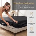 thumbnail image 4 of REGALWOVEN Fitted Sheet, Polyester Bed Sheets, Cooling and Breathable for All Seasons Black 1 PC 78.0x79.9 inch, 4 of 5