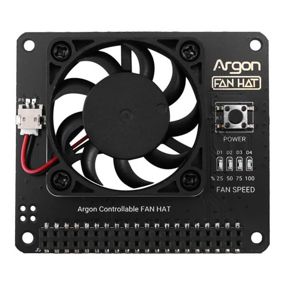 Fan HAT for / 3 Cooling with Software Adjustable Speed 40mm Big Raspberry Pi4