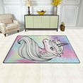 thumbnail image 3 of SKYSONIC Lightweight Non Slip Carpet Mats Area Soft Rugs Floor Mat Rug Decoration for Kids Room Living Room 60 x 39 inches Fantasy Unicorn and Rainbow, 3 of 6