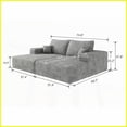 thumbnail image 2 of 74.8" Modern Plush Corduroy Sofa Bed – No Assembly Required for Living Room & Bonus Room, 2 of 7