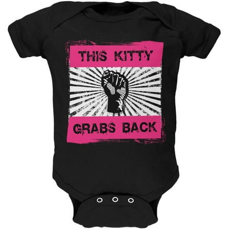 

Feminist Activist This Kitty Grabs Back Soft Baby One Piece Black 18-24 M