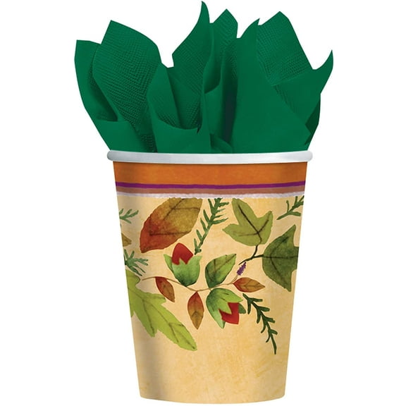 Thanksgiving Medley Holiday Party 9 oz. Paper Cups
