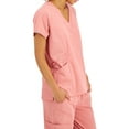thumbnail image 2 of Hanes ComfortFit Stretch Women's and Women's Plus Vneck Rib Scrub Top, 2 of 5