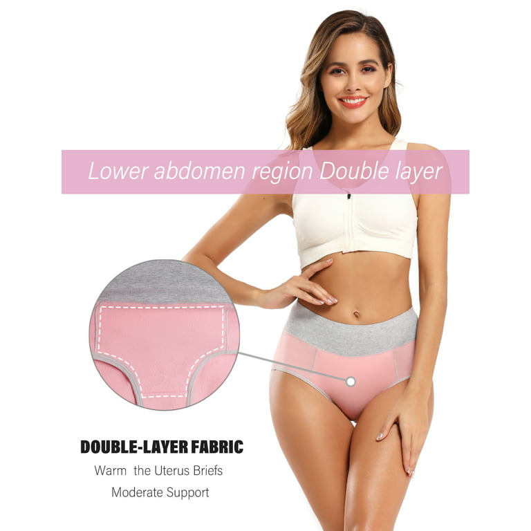 $5/mo - Finance POKARLA Womens Cotton Underwear High Waist Full Coverage  Briefs Soft Breathable Postpartum Panties Stretch Underpants