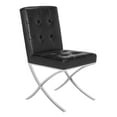 thumbnail image 4 of Safavieh Walsh Modern Glam X-Legs Tufted Side Chair, 4 of 14