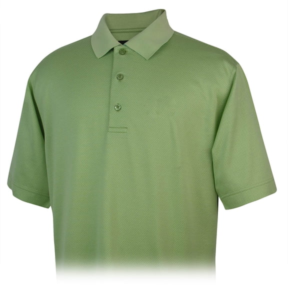 Monterey Club Men's Pima Cotton Jacquard Golf Polo Shirt #1433