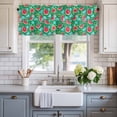 thumbnail image 2 of Summer Watermelon Farmhouse Short Window Curtain Valances, Green Tropical Ice Cubes Cartoon Rod Pocket Kitchen Valances for Living Room Bedroom Bathroom Cafe 42" x 18", 2 of 8