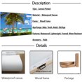 thumbnail image 3 of Hawaii Beach Canvas Wall Art Blue Ocean Palm Tree Modern Artwork Print Coconut Trees Seascape Frame Residential Hostel Room Home Office Wall Décor 12x16inch, 3 of 6