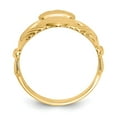 thumbnail image 2 of 14K Yellow Gold Ring Band Themed Men's Claddagh, 2 of 5
