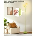 thumbnail image 6 of 69IN Dimmable Floor Lamp Art Deco Floor Lamps with  & Flower Lampshade for Girls/Kid Room Standing Lamps with 3Pcs 3000K Bulbs Stylish Design Mid Century Modern Tall Lamp-Green, 6 of 16