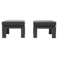 thumbnail image 2 of 2 Pieces Outdoor Patio Ottomans Aluminum Outdoor Patio Footstool All Weather Outdoor Footrest,Grey, 2 of 7