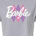 thumbnail image 3 of Barbie - Argyle - Juniors Cropped Cotton Blend T-Shirt, 3 of 5