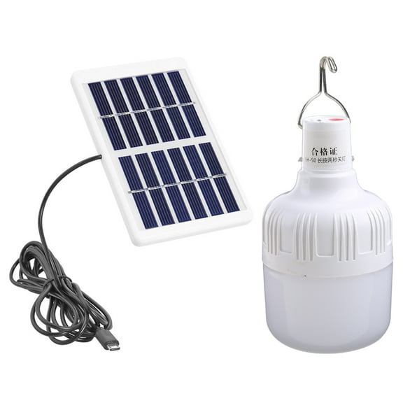 Rechargeable LED Bulb LED Solar Lamp 50W 80W Outdoor Emergency Solar Powered Bulb Travel Fishing Camping Light
