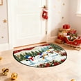 thumbnail image 4 of Todaioua Semicircle Christmas Doormat 40x60cm - Non-Slip Absorbent Kitchen Rug, Washable Polyester Holiday Floor Mat for Indoor Outdoor Entryway, Bathroom & Porch Decor​, 4 of 7