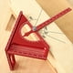 thumbnail image 3 of Transportador Cuadrado de Carpintería Ajustable con Guía de Marcado Rápido de 180 Grados - Regla de Trazado de Aluminio de Semicírculo Rojo, 3 of 5