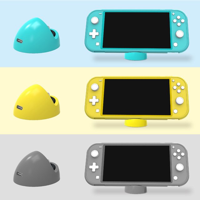 Langgg Console de Jeu Chargeur Type-c Chargeur Portable Base de Remplacement pour Nintendo Switch/Lite Hôte, Jaune