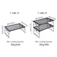 thumbnail image 4 of Iron Single-Layer Folding Camping Table with Diamond Mesh Design - Portable Stove Stand & Storage Rack for Hiking, Backpacking, Fishing - 60x35x23.5cm Expanded Size, 30kg Max Load, Model T-238-1T, 4 of 6
