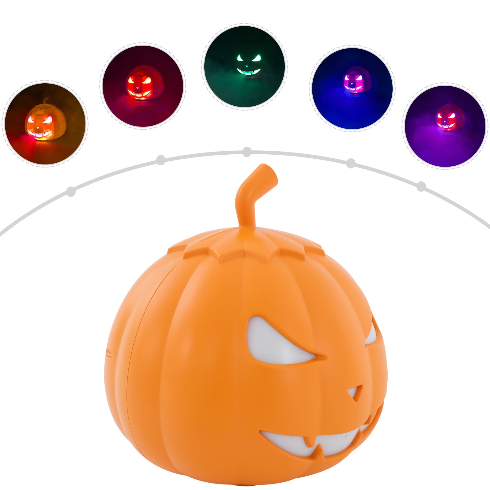 Fog Machine, 800W LED Smoke Machine with Remote, AC110V, Halloween Pumpkin Design, 5000 CFM Output, Multicolor Light Modes, Durable ABS, for Stage, Party, Haunted Attraction