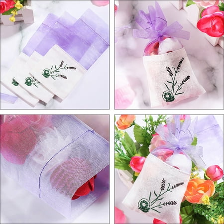 

Drawstring Sachet Bag 12pcs Lavender Sachets Empty Sachets Bags Gauze Storage Bags for Spice Packing