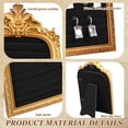 thumbnail image 3 of Vintage Velvet Ring Holder Arch Gold Small Jewelry Display Tray for Travel Wedding Photography Prop Black, 3 of 9
