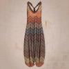 thumbnail image 1 of Pantalon Large pour Femmes Combinaison Décontractée Boho Imprimé Sans Bretelles Sans Manches, 1 of 4