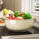 thumbnail image 5 of Fiudx Ofertas relámpago del día, solo en línea Cesta de drenaje transparente y espesada para lavabo de cocina, de gran capacidad, de plástico de doble capa, para el hogar, para almacenar arroz, 5 of 6