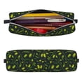 thumbnail image 2 of Fotbe Green Branch Olive Pattern Leather Pencil Case, Pencil Pouch with Durable Zipper, Compact and Stylish Organizer for Stationery, Art Supplies, Travel Essentials, 2 of 7