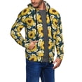 thumbnail image 2 of Uemuo Insects Of Flowers for Men's Fashion Full-zip Hoodies & Sweatshirts with Kangaroo Pocket, Zip-up Hooded Sweatshirt, Moisture Wicking & Breathable-Small, 2 of 5