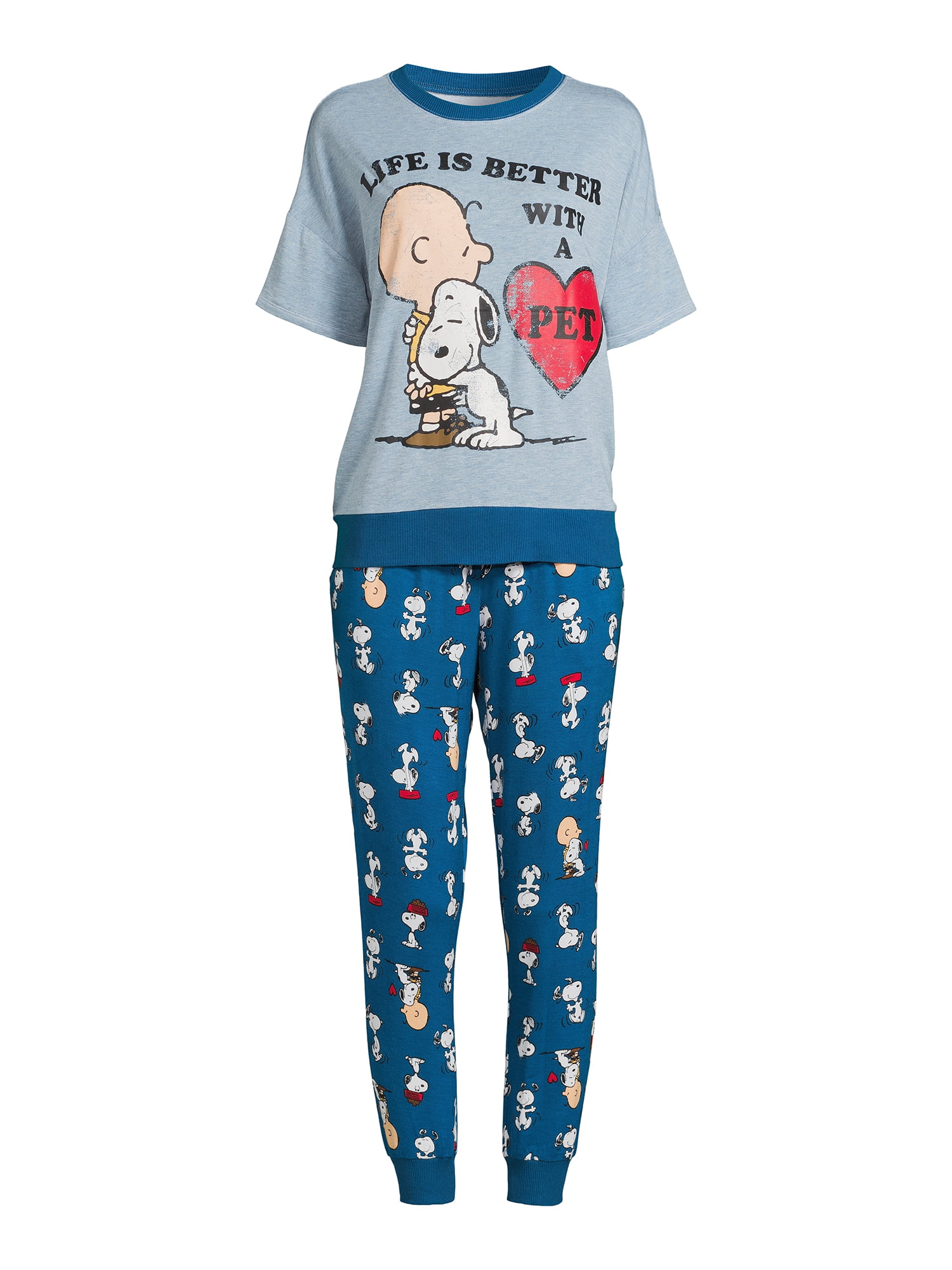 Snoopy Pajama Set, Peanuts 2-Piece Women\'s