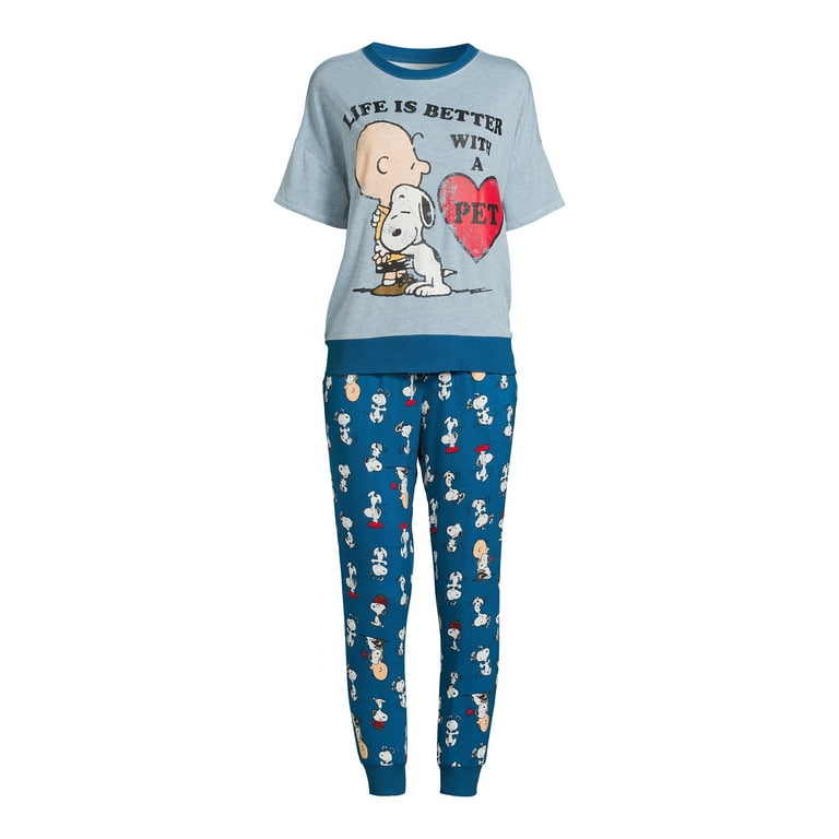 Peanuts Women\'s Snoopy Pajama Set, 2-Piece
