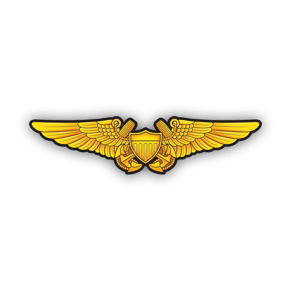 Naval Flight Officer Badge NFO Wings Commissioned Officer Sticker Decal ...