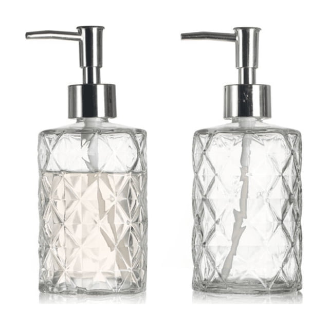 2 Dispensadores Jabonera Jabón Líquido Elegante Rellenable